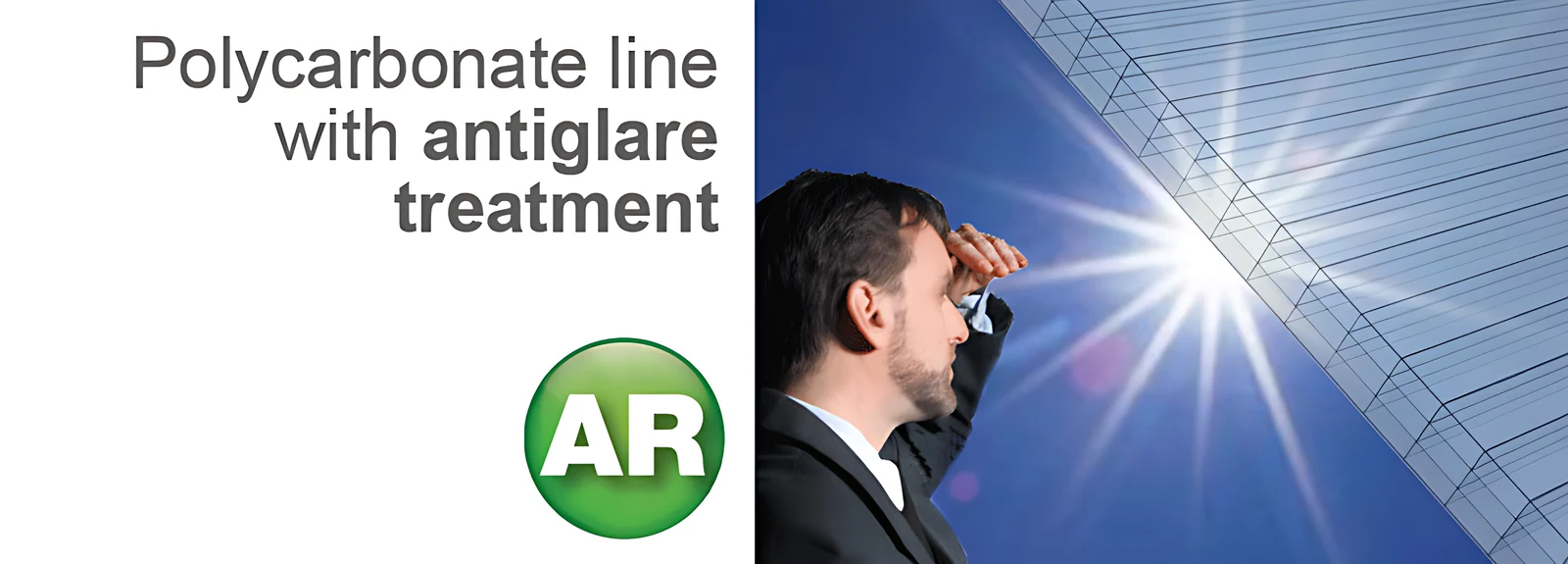 Polycarbonate panels with anti-glare treatment
