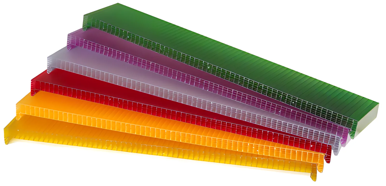 Coloured arcoPlus panels on a façade